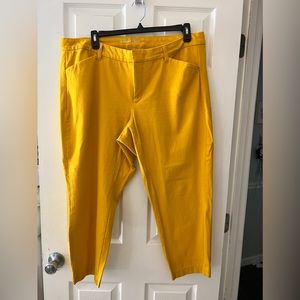 Old Navy Mustard High Waist Pixie Pants